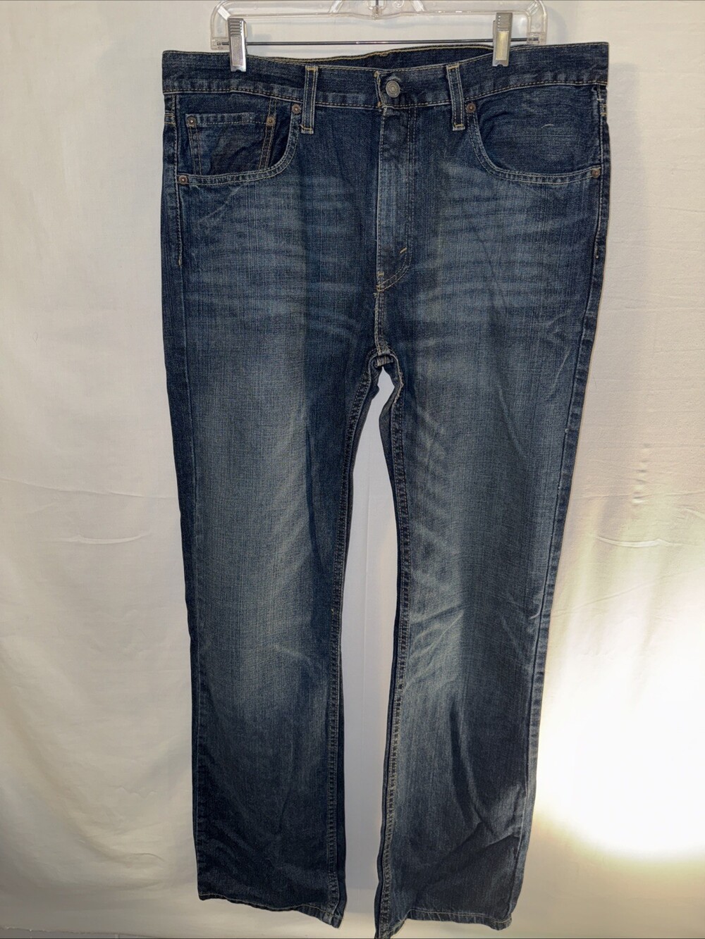 Levis Jeans Mens 36x34 Blue 527 Boot Cut Denim Pants Dark Wash Workwear Western